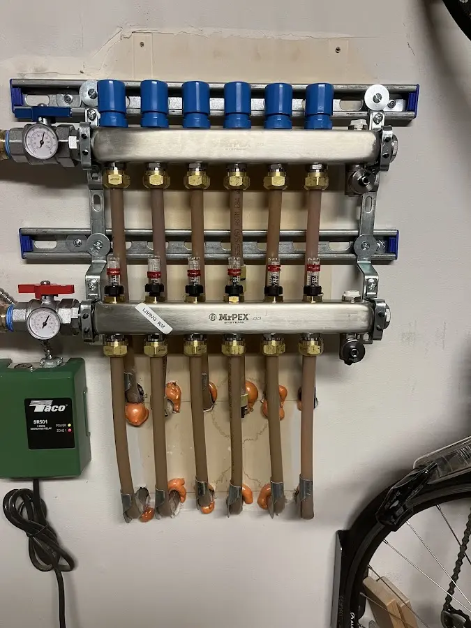 Plumber performing Leak Detection at a residential property in The Colony